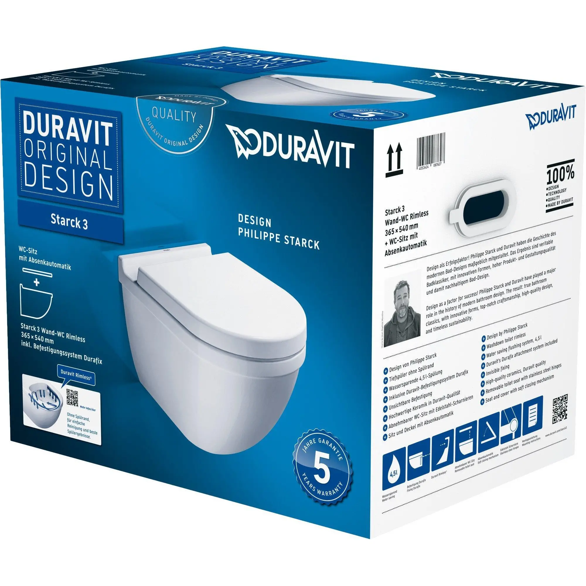 duravit starck 3 hangtoilet doos